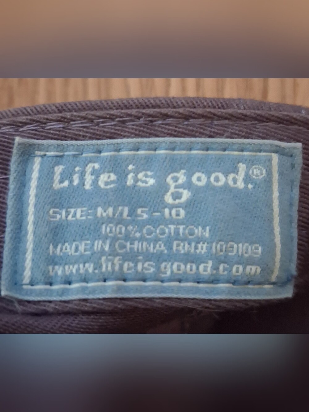 LIFE IS GOOD cap.  Womens.  Size M/L Color:  Purple - Picture 6 of 9